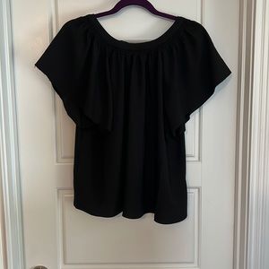 Black blouse with Bow Tie Closure